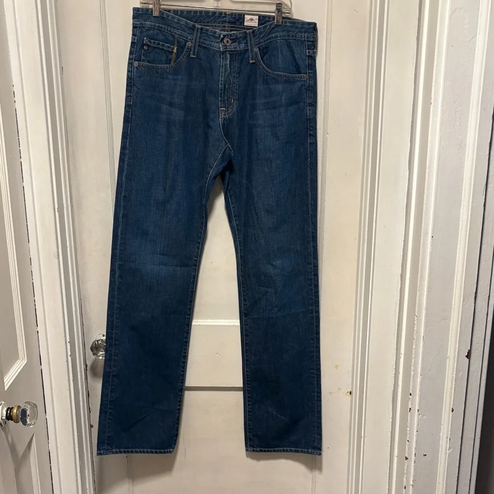 AG Adriano Goldschmied Dark Blue Protege Fit Development Straight Jeans 32 NWOT